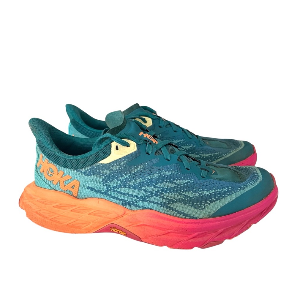 Hoka One One Speedgoat 5 Women's 8B 1123158 DLCR Teal Running Sneakers Shoes